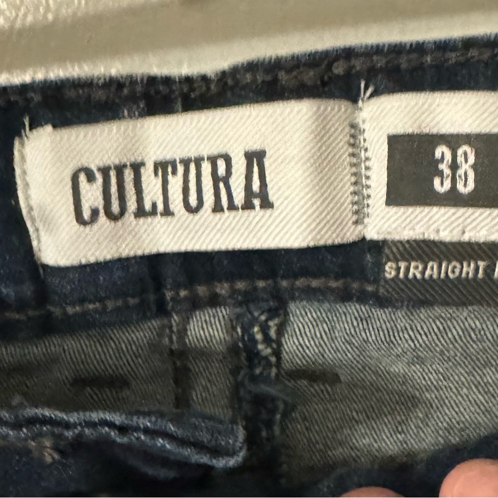 NWT:Men Cultura straight fit jeans, Size 38, Y2K Flair, Vintage wash, & Retro - Picture 8 of 15